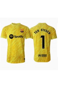 Barcelona Ter Stegen #1 Keeper Fotballdrakt Hjemme Klær 2024-25 Korte ermer